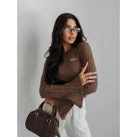 BLUZKA SWETER PRĄŻKOWANY OLAVOGA ZIRRA BROWN