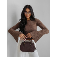 BLUZKA SWETER PRĄŻKOWANY OLAVOGA ZIRRA BROWN