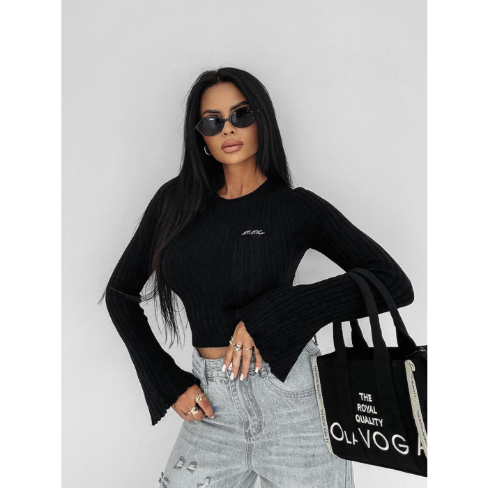 BLUZKA SWETER PRĄŻKOWANY OLAVOGA ZIRRA BLACK