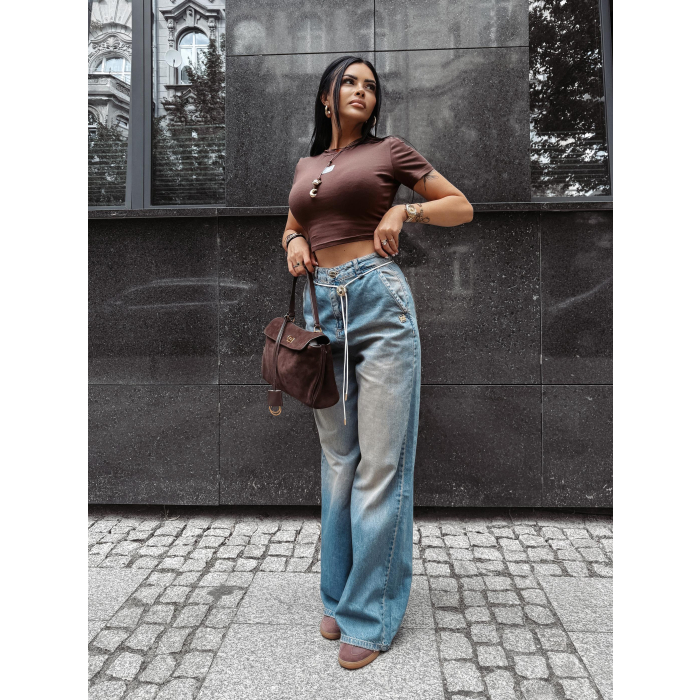 BLUZKA TOP OLAVOGA INKED BROWN