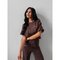 BLUZKA TOP T-SHIRT OLAVOGA AUTUMN WHISPER TOP BROWN