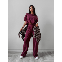 BLUZKA TOP T-SHIRT OLAVOGA AUTUMN WHISPER TOP BURGUND