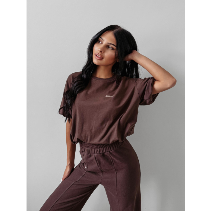 BLUZKA TOP T-SHIRT OLAVOGA AUTUMN WHISPER TOP BROWN