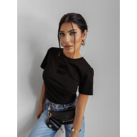 BLUZKA T-SHIRT DAMSKI HAFT OLAVOGA LOE BLACK