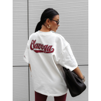 BLUZKA T-SHIRT DAMSKI OVERSIZE OLAVOGA BULLYS ECRU