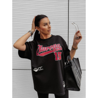 BLUZKA T-SHIRT DAMSKI OVERSIZE OLAVOGA BULLYS BLACK