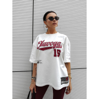 BLUZKA T-SHIRT DAMSKI OVERSIZE OLAVOGA BULLYS ECRU