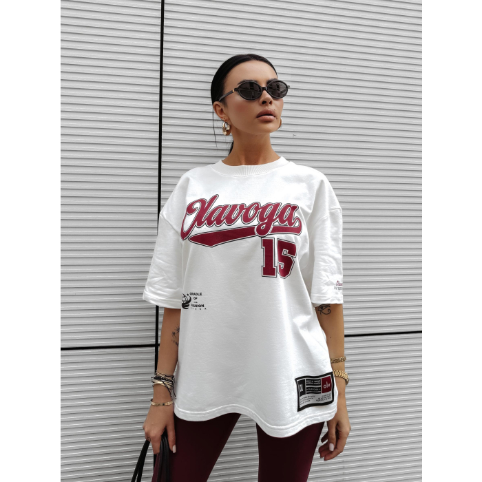 BLUZKA T-SHIRT DAMSKI OVERSIZE OLAVOGA BULLYS ECRU