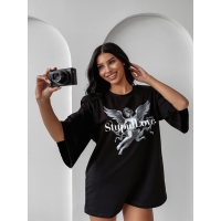 BLUZKA T-SHIRT DAMSKI OVERSIZE OLAVOGA FOREST MOSS BLACK