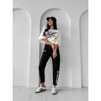 BLUZKA T-SHIRT DAMSKI OVERSIZE OLAVOGA FOREST MOSS ECRU
