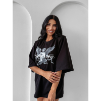 BLUZKA T-SHIRT DAMSKI OVERSIZE OLAVOGA FOREST MOSS BLACK