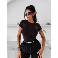 BLUZKA T-SHIRT DAMSKI SLIM FIT OLAVOGA BASIC MUSE BLACK