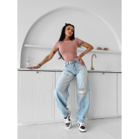 BLUZKA T-SHIRT DAMSKI SLIM FIT OLAVOGA BASIC MUSE REDWOOD