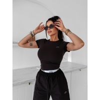 BLUZKA T-SHIRT DAMSKI SLIM FIT OLAVOGA BASIC MUSE BLACK