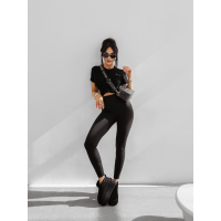 BLUZKA T-SHIRT DAMSKI SLIM FIT OLAVOGA FIOERY BLACK