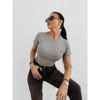BLUZKA T-SHIRT DAMSKI SLIM FIT OLAVOGA FIOERY GRAY