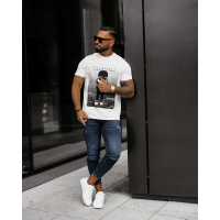 BLUZKA T-SHIRT MĘSKI OLAVOGA MEN BALMA ECRU