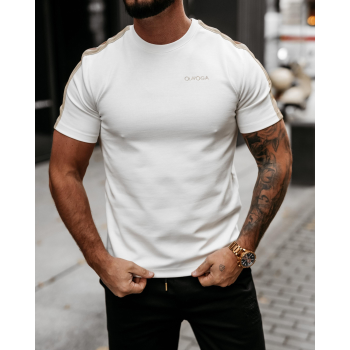 BLUZKA T-SHIRT MĘSKI OLAVOGA MEN FLYRAIC ECRU