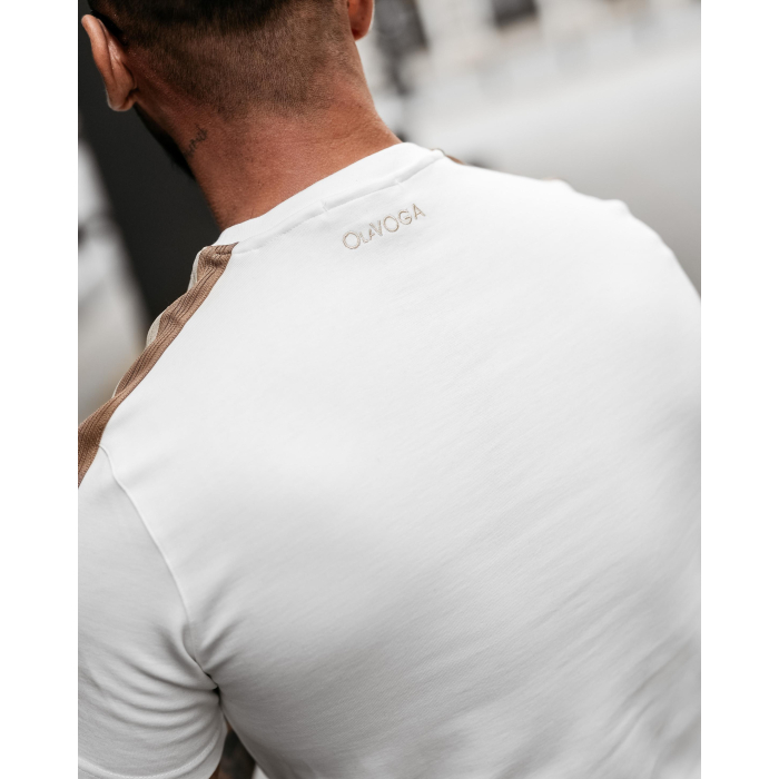 BLUZKA T-SHIRT MĘSKI OLAVOGA MEN FLYRAIC ECRU