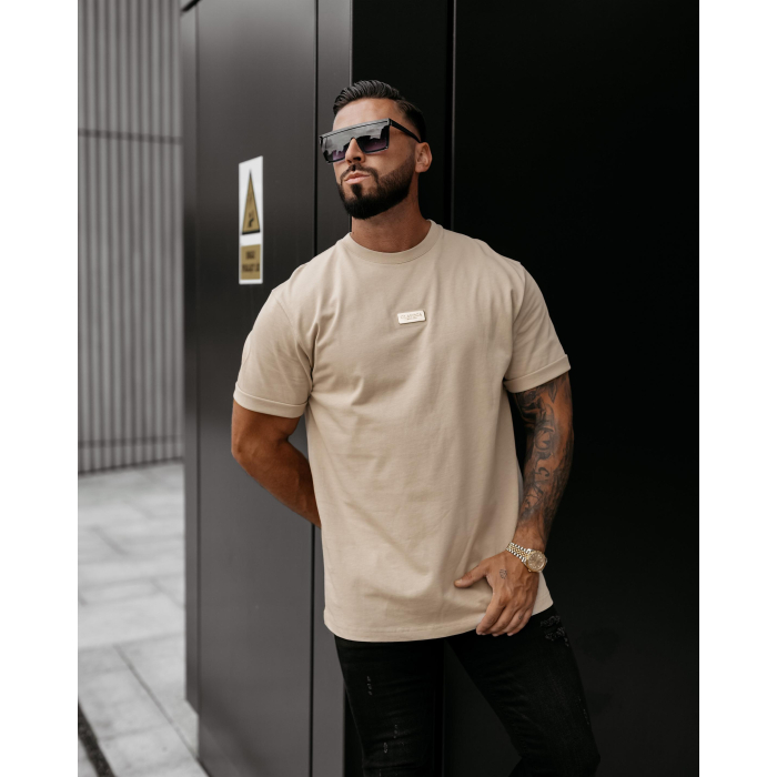 BLUZKA T-SHIRT MĘSKI OLAVOGA MEN GOLDEN BEIGE