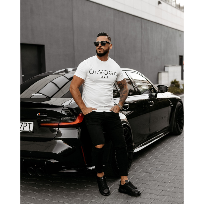BLUZKA T-SHIRT MĘSKI OLAVOGA MEN KOBRA ECRU