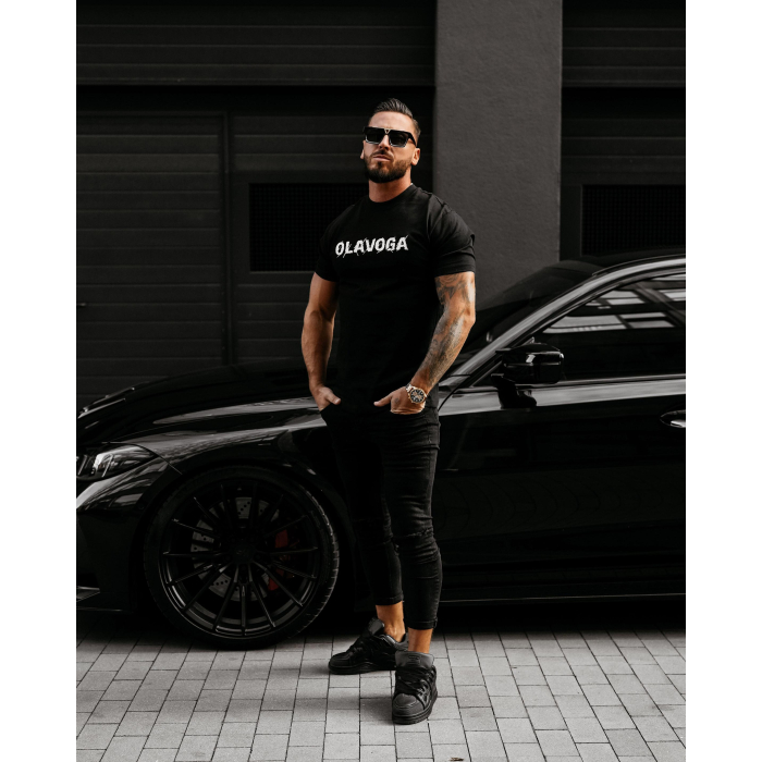 BLUZKA T-SHIRT MĘSKI OLAVOGA MEN REAL BLACK