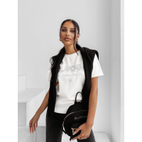 BLUZKA T-SHIRT OLAVOGA BLACK PRINCE ECRU