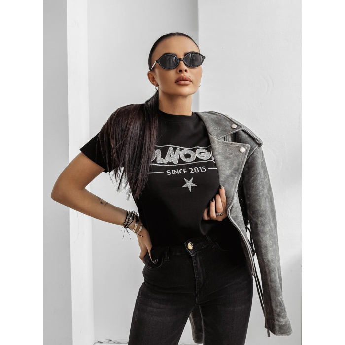 BLUZKA T-SHIRT OLAVOGA BLACK PRINCE BLACK