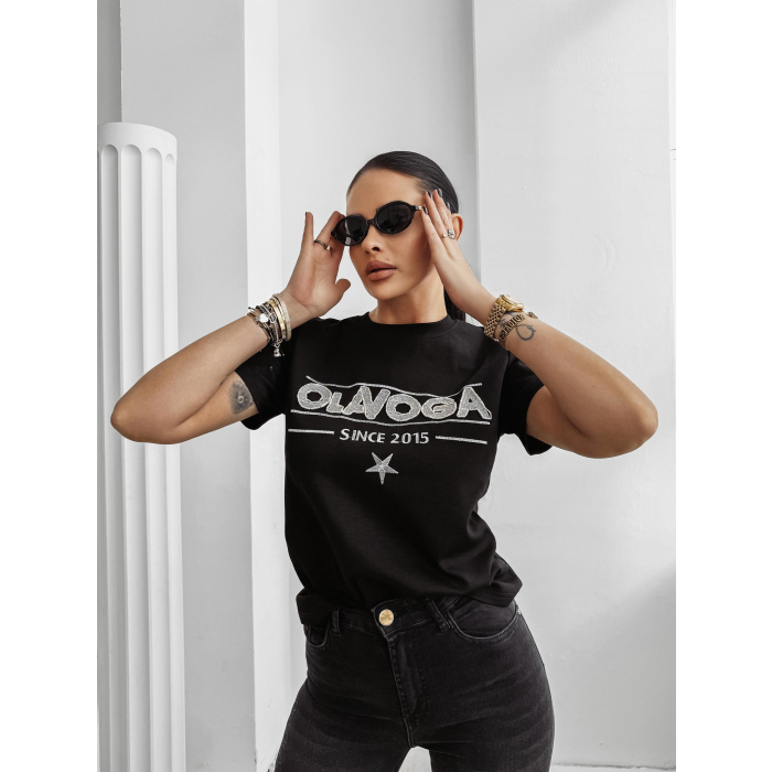 BLUZKA T-SHIRT OLAVOGA BLACK PRINCE BLACK