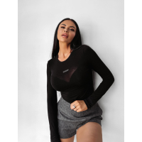 BLUZKA Z WISKOZY OLAVOGA HEARTLIGHT BLACK
