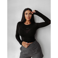 BLUZKA Z WISKOZY OLAVOGA HEARTLIGHT BLACK