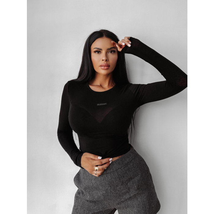 BLUZKA Z WISKOZY OLAVOGA HEARTLIGHT BLACK