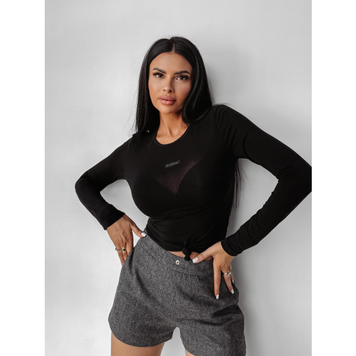 BLUZKA Z WISKOZY OLAVOGA HEARTLIGHT BLACK