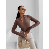 BODY DAMSKIE PRĄŻKOWANE OLAVOGA ESSENTIAL RIB LATTE