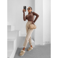 BODY DAMSKIE PRĄŻKOWANE OLAVOGA ESSENTIAL RIB LATTE