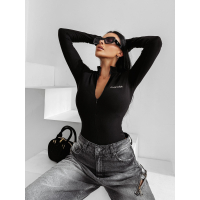 BODY DAMSKIE PRĄŻKOWANE OLAVOGA ESSENTIAL RIB BLACK