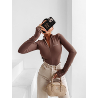 BODY DAMSKIE PRĄŻKOWANE OLAVOGA ESSENTIAL RIB LATTE