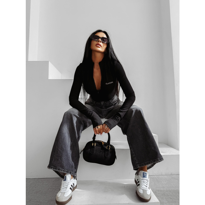 BODY DAMSKIE PRĄŻKOWANE OLAVOGA ESSENTIAL RIB BLACK