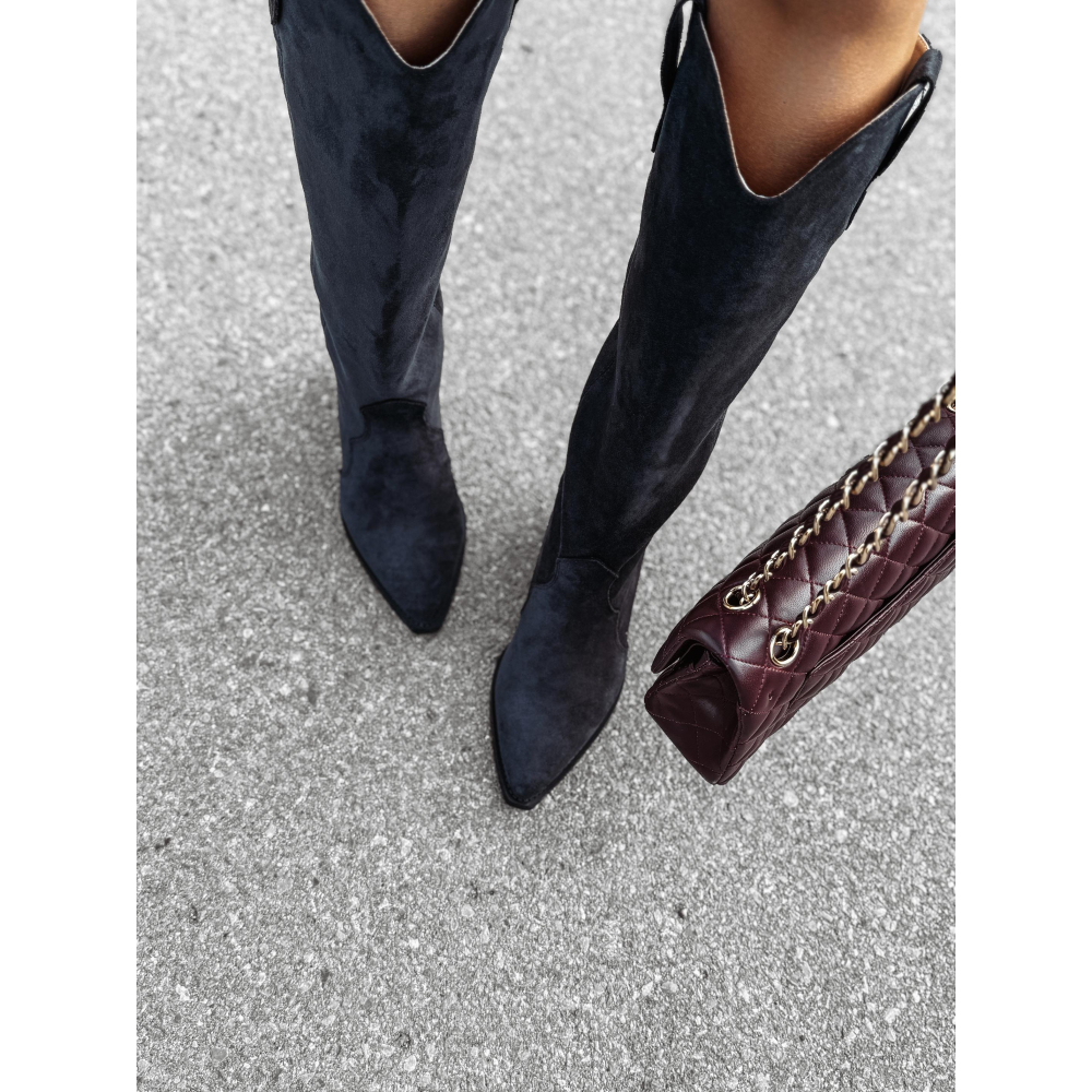 BUTY DAMSKIE KOZAKI KOWBOJKI OLAVOGA SHOES POINT GRAFIT