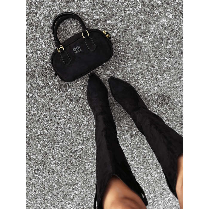 BUTY DAMSKIE KOZAKI KOWBOJKI OLAVOGA SHOES POINT BLACK