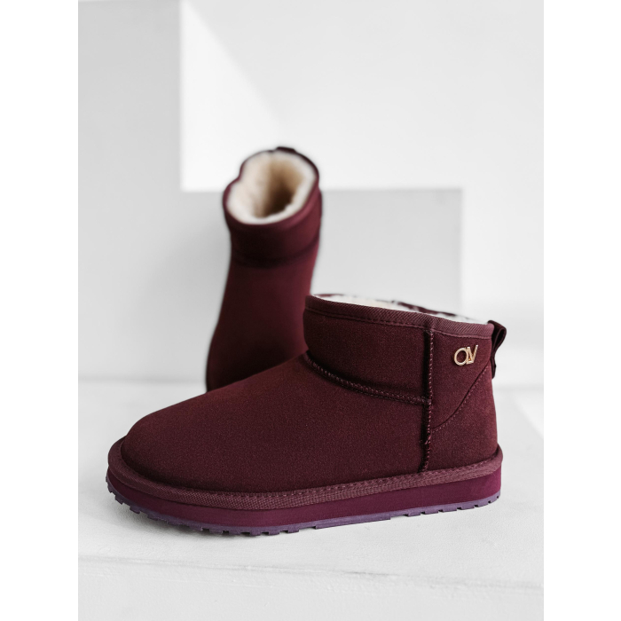 BUTY DAMSKIE ŚNIEGOWCE OLAVOGA SHOES CRUSHY II BORDO