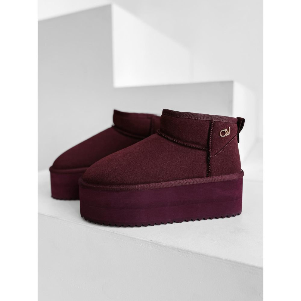 BUTY DAMSKIE ŚNIEGOWCE OLAVOGA SHOES MISTY BURGUND