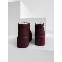 BUTY DAMSKIE ŚNIEGOWCE OLAVOGA SHOES MISTY BURGUND