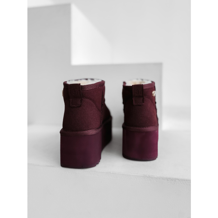BUTY DAMSKIE ŚNIEGOWCE OLAVOGA SHOES MISTY BURGUND