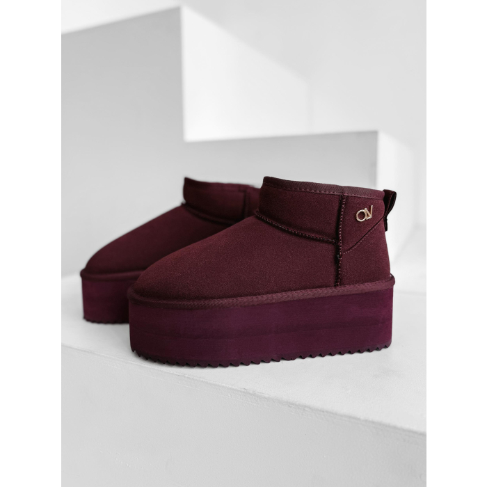 BUTY DAMSKIE ŚNIEGOWCE OLAVOGA SHOES MISTY BURGUND
