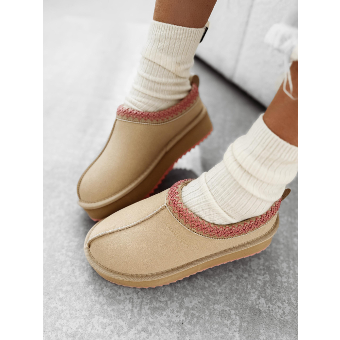 BUTY DAMSKIE ŚNIEGOWCE SLIP-ON OLAVOGA SHOES CUSIE BEIGE