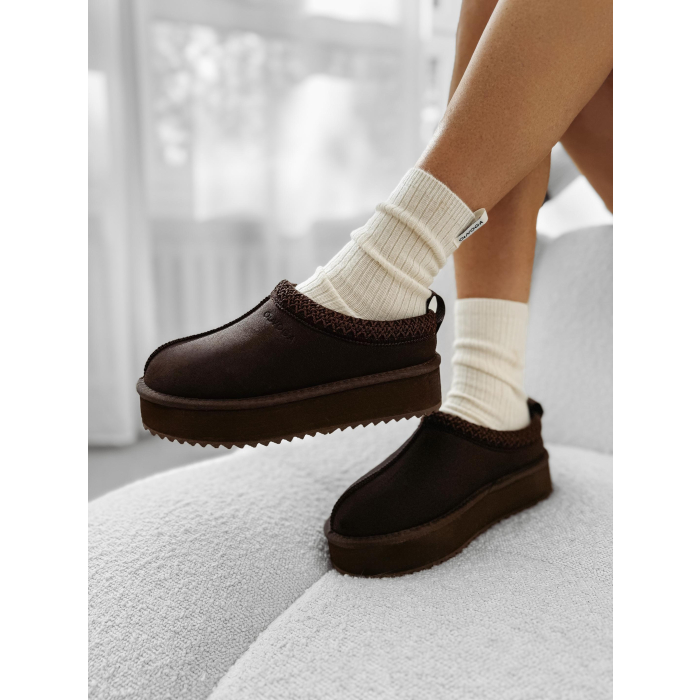 BUTY DAMSKIE ŚNIEGOWCE SLIP-ON OLAVOGA SHOES CUSIE BROWN