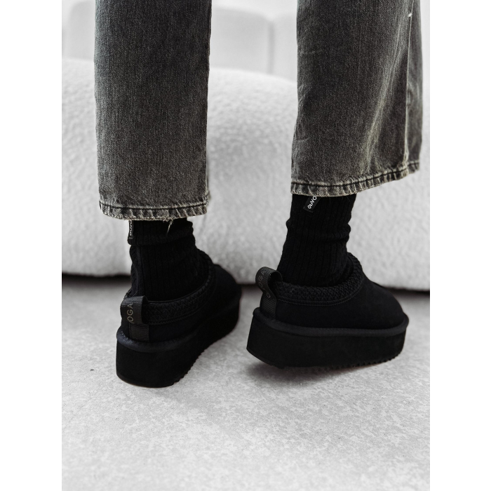 BUTY DAMSKIE ŚNIEGOWCE SLIP-ON OLAVOGA SHOES CUSIE BLACK