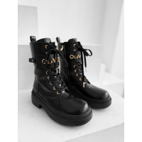 BUTY DAMSKIE WORKERY GOLD OLAVOGA SHOES DICE BLACK