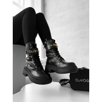 BUTY DAMSKIE WORKERY GOLD OLAVOGA SHOES DICE BLACK